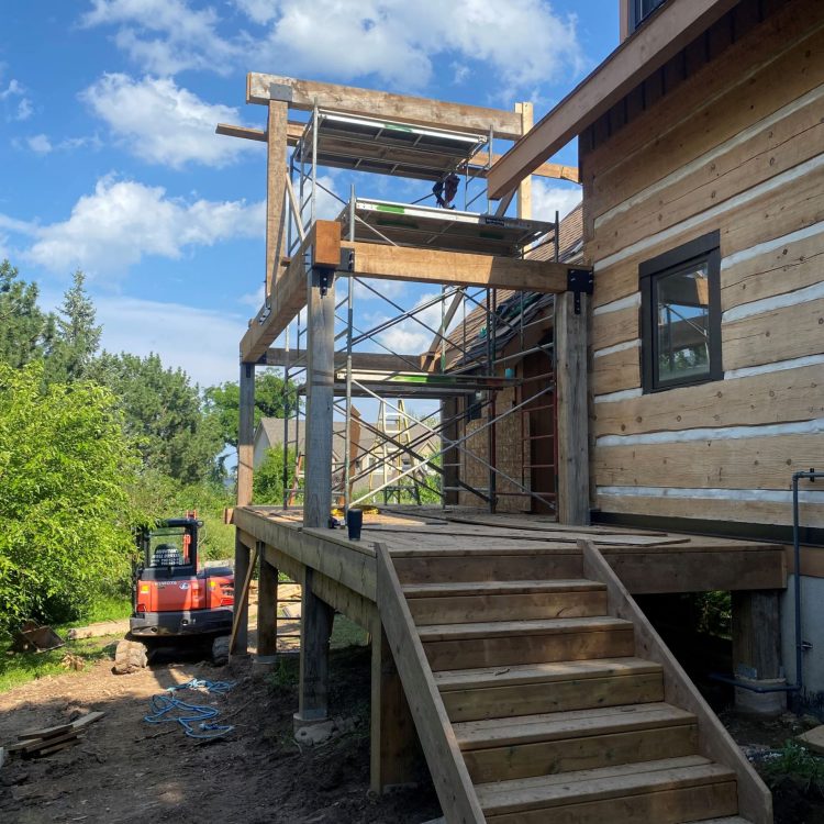 Construction - covered deck