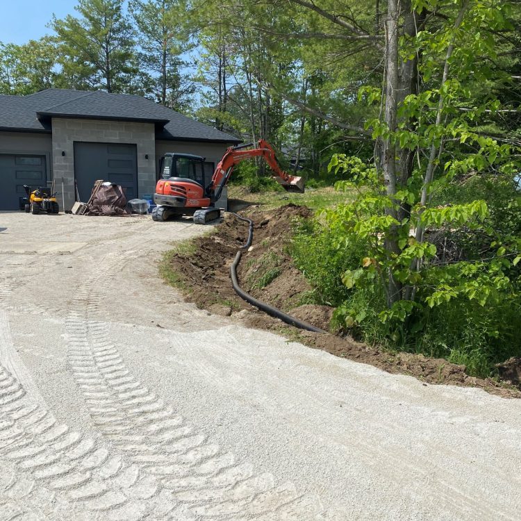 Construction - grading driveway